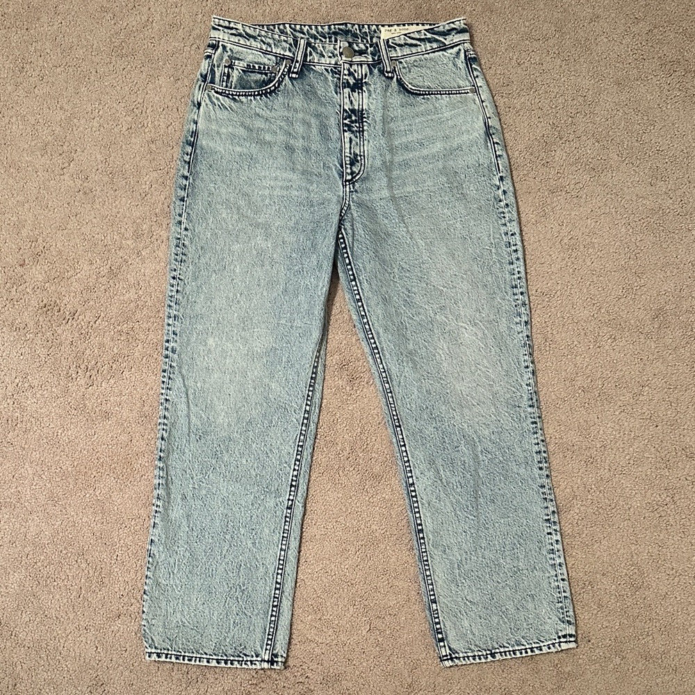 rag & bone Light Wash Blue Straight Jeans
